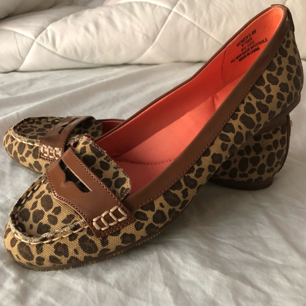 Leopard Print Sperry Topsider Flats